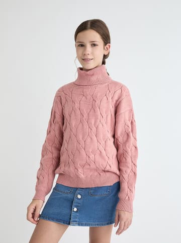 Street MONKEY Rollkragenpullover in Rosa