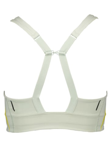 adidas Sportbeha saliegroen/geel - medium