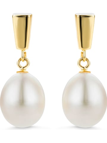 Diamant Exquis Gouden oorstekers met parels