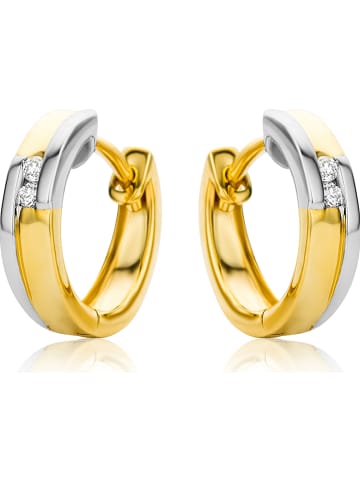 Revoni Gouden/witgouden creolen met diamanten