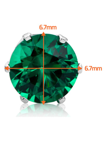 Revoni Witgouden oorstekers met edelstenen