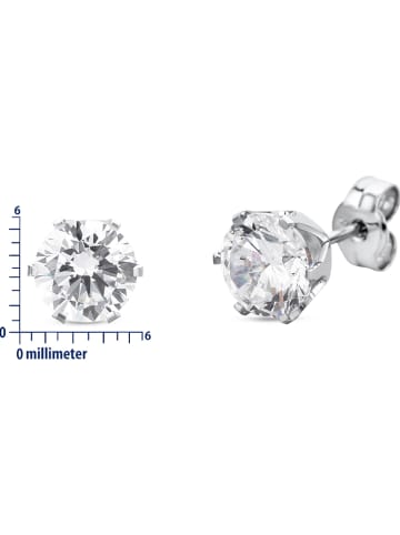 Revoni Weißgold-Ohrstecker mit Zirkonias