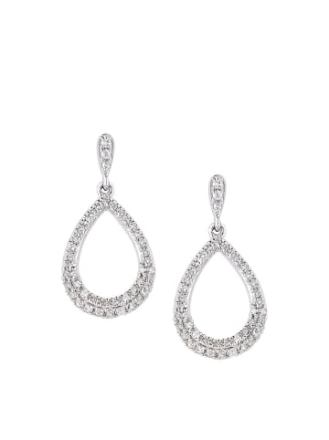 Revoni Witvergulde oorstekers met diamanten