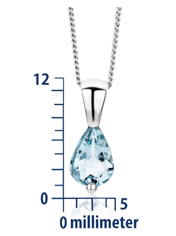 Diamant Exquis Weißgold-Halskette mit Anhänger - (L)45 cm