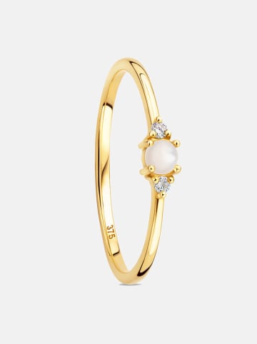 Revoni Gouden ring met diamanten en parels