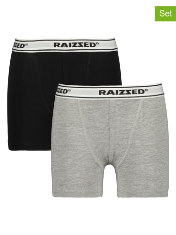 RAIZZED® 2er-Set: Boxershorts "Nora" in Grau/ Schwarz