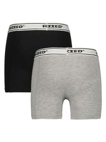 RAIZZED® 2er-Set: Boxershorts "Nora" in Grau/ Schwarz