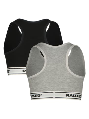 RAIZZED® 2er-Set: Sport-BH "Nora" in Grau/ Schwarz