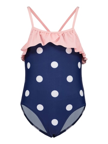 Blue Seven Strój kąpielowy w kolorze granatowo-biało-jasnoróżowym