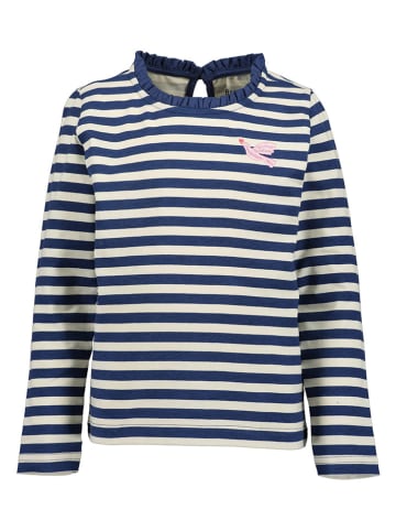 Blue Seven Longsleeve in Dunkelblau/ Creme