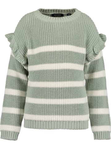 Blue Seven Sweter w kolorze zielono-kremowym