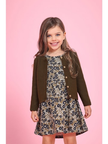 Blue Seven Kleid in Beige/ Dunkelblau