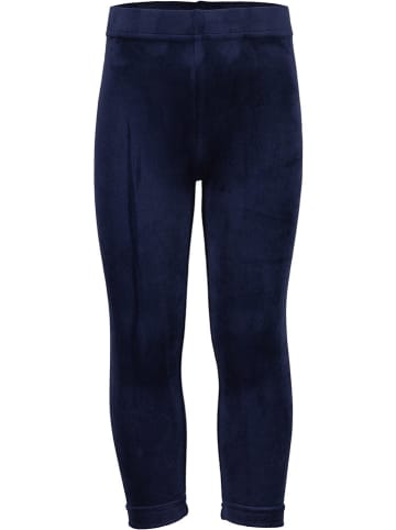 Blue Seven Aksamitne legginsy w kolorze granatowym