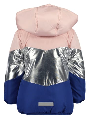 Blue Seven Steppjacke in Rosa/ Silber/ Dunkelblau