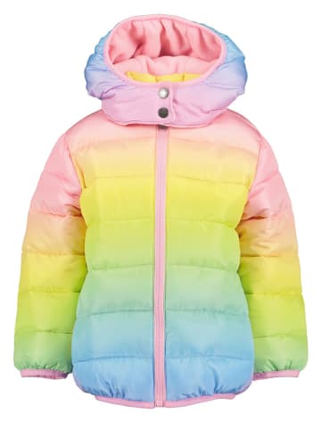 Blue Seven Steppjacke in Hellblau/ Gelb/ Rosa