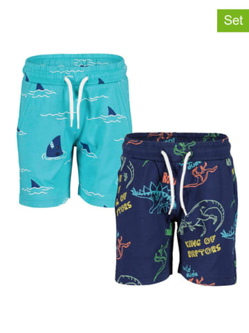 Blue Seven 2-delige set: shorts donkerblauw/turquoise/meerkleurig