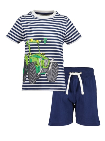 Blue Seven 2-delige outfit donkerblauw/wit