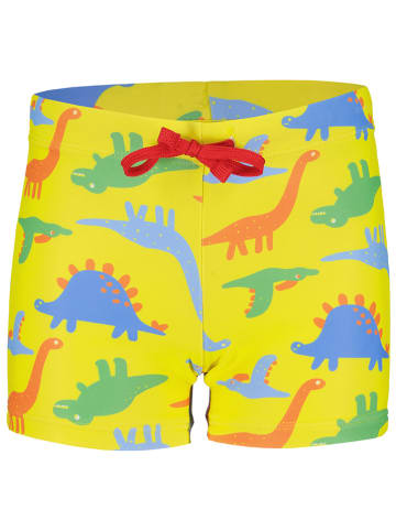 Blue Seven Kąpielówki w kolorze żółtym ze wzorem