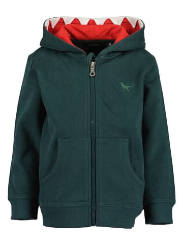 Blue Seven Sweatjacke in Dunkelgrün/ Rot