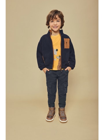 Blue Seven Kurtka pluszowa w kolorze granatowo-pomarańczowym