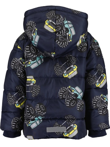 Blue Seven Steppjacke in Dunkelblau/ Gelb/ Türkis