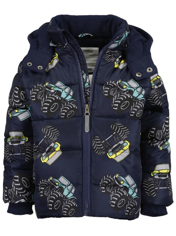 Blue Seven Steppjacke in Dunkelblau/ Gelb/ Türkis