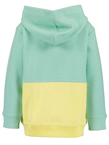 Blue Seven Sweatjacke in Türkis/ Gelb/ Weiß
