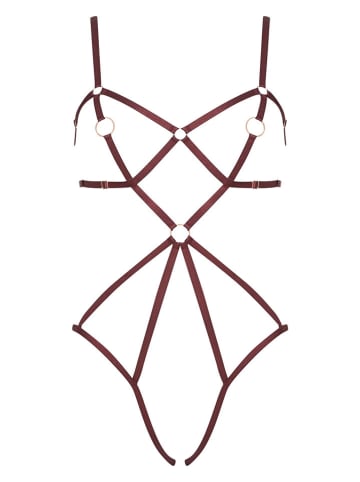 ESOTIQ Uprząż "Honey" w kolorze bordowym