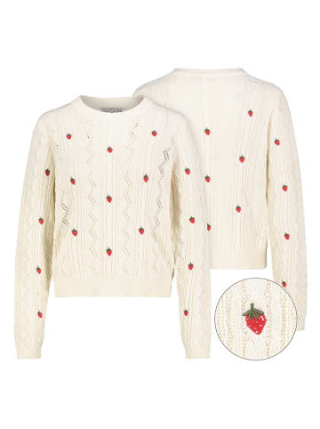 Eight2Nine Sweter w kolorze kremowo-czerwonym