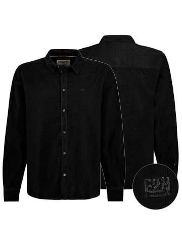 Eight2Nine Cordhemd in Schwarz