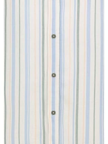 Eight2Nine Hemd in Creme/ Hellblau/ Grün
