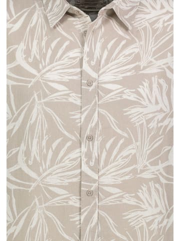 Eight2Nine Hemd in Beige/ Weiß