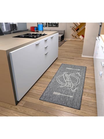Hanse Home Küchenläufer "Bon Appetit" in Grau/ Creme