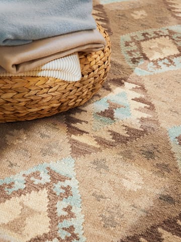 Hanse Home Woll-Teppich "Dune" in Beige/ Hellblau