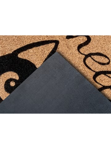 Hanse Home Kokos-deurmat "Watching Cat" naturel/zwart
