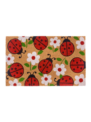 Hanse Home Kokos-Fußmatte in Hellbraun/ Rot