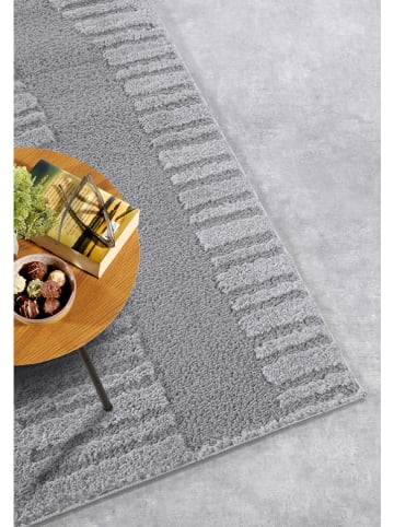 Elle Decoration Hochflor-Teppich "Bartoux" in Hellgrau