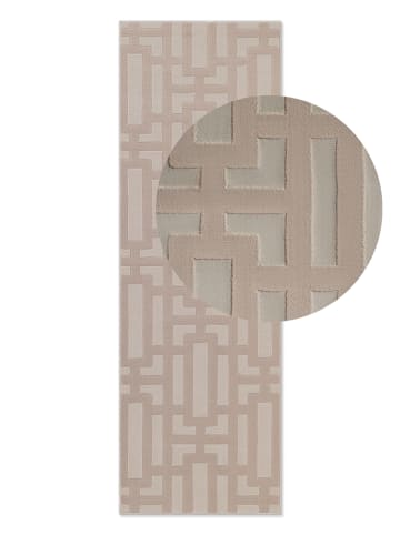 Elle Decoration Laagpolig tapijt "Perles" beige/crème