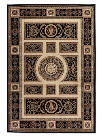 Nouristan Kurzflor-Teppich "Guzara" in Schwarz/ Creme