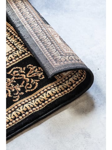 Nouristan Kurzflor-Teppich "Guzara" in Schwarz/ Creme