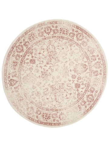 Safavieh Kurzflor-Teppich in Creme/ Rosa