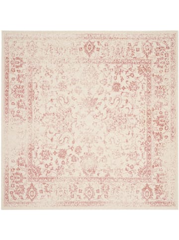 Safavieh Kurzflor-Teppich in Creme/ Rosa