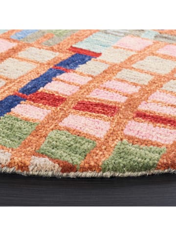 Safavieh Woll-Teppich in Creme/ Schwarz/ Orange