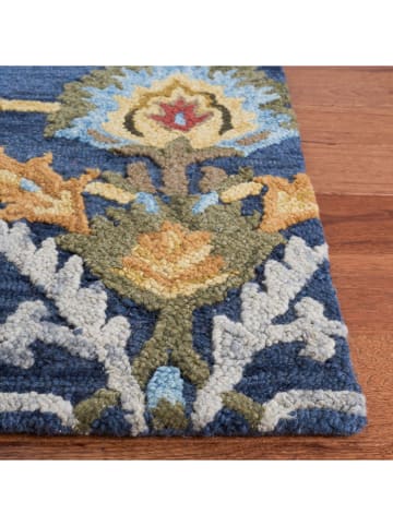 Safavieh Wełniany dywan "Blossom" w kolorze niebieskim ze wzorem