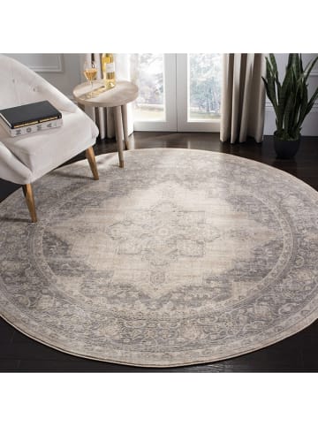 Safavieh Kurzflor-Teppich in Grau/ Creme