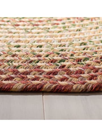 Safavieh Kurzflor-Teppich "Braided" in Beige/ Grün/ Hellbraun