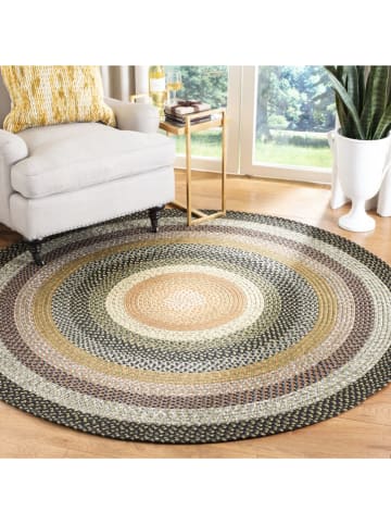 Safavieh Kurzflor-Teppich "Braided" in Hellbraun/ Grün
