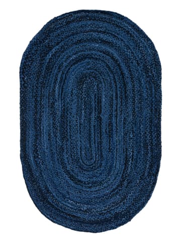 Safavieh Kurzflor-Teppich "Braided" in Dunkelblau