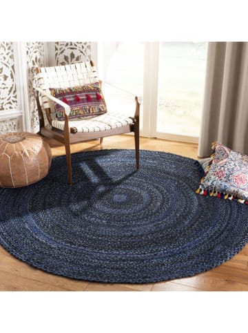 Safavieh Kurzflor-Teppich "Braided" in Dunkelblau