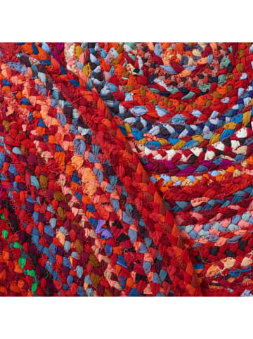 Safavieh Kurzflor-Teppich "Braided" in Rot/ Bunt